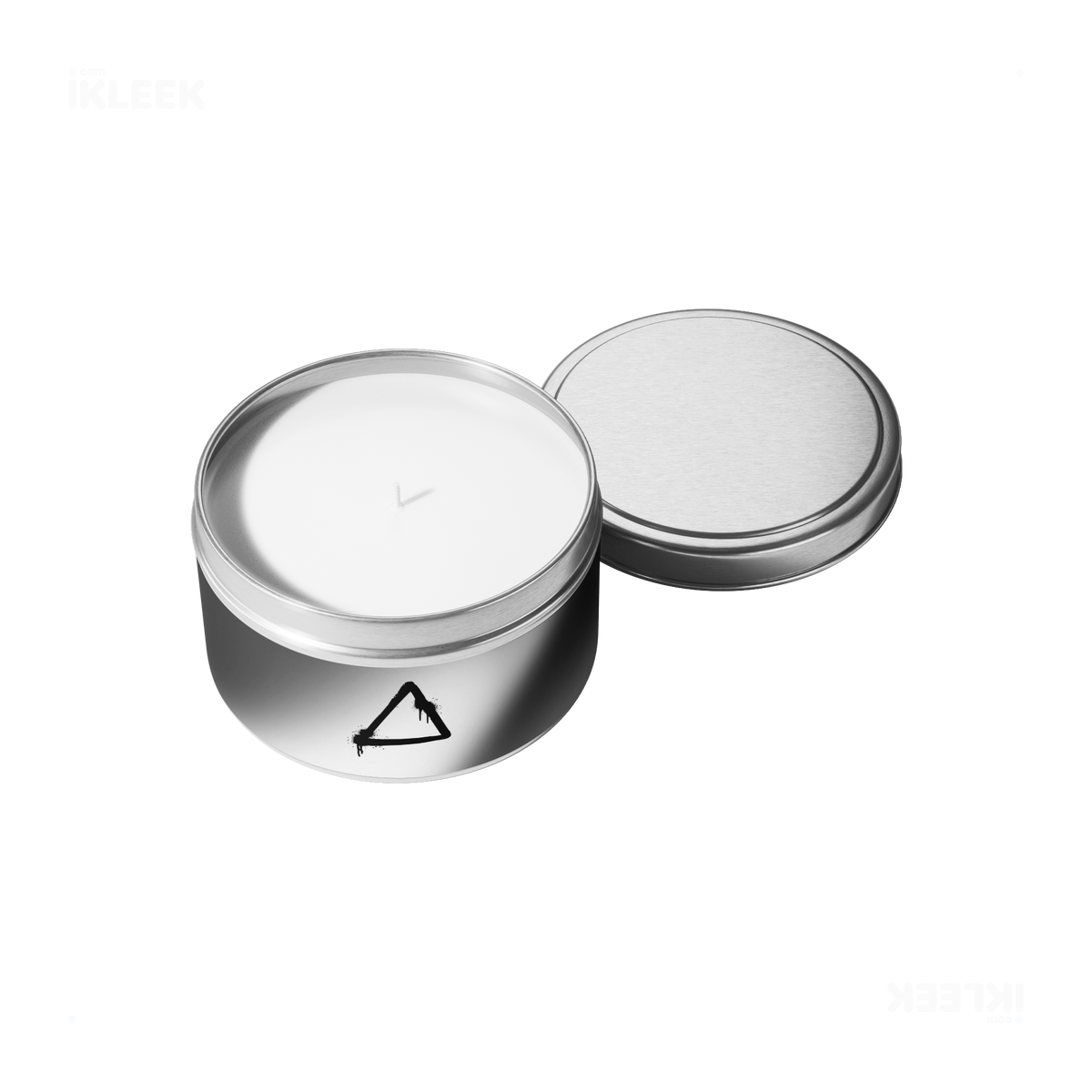 RisingTriangle Tin Candle 05 Silver