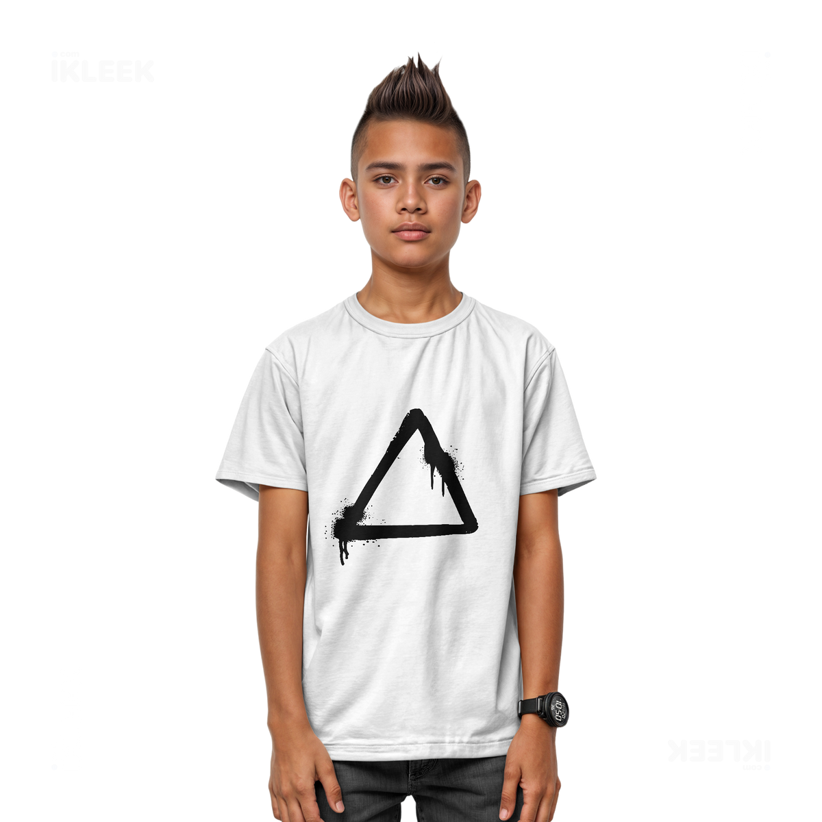 RisingTriangle Youth T Shirt 03 White