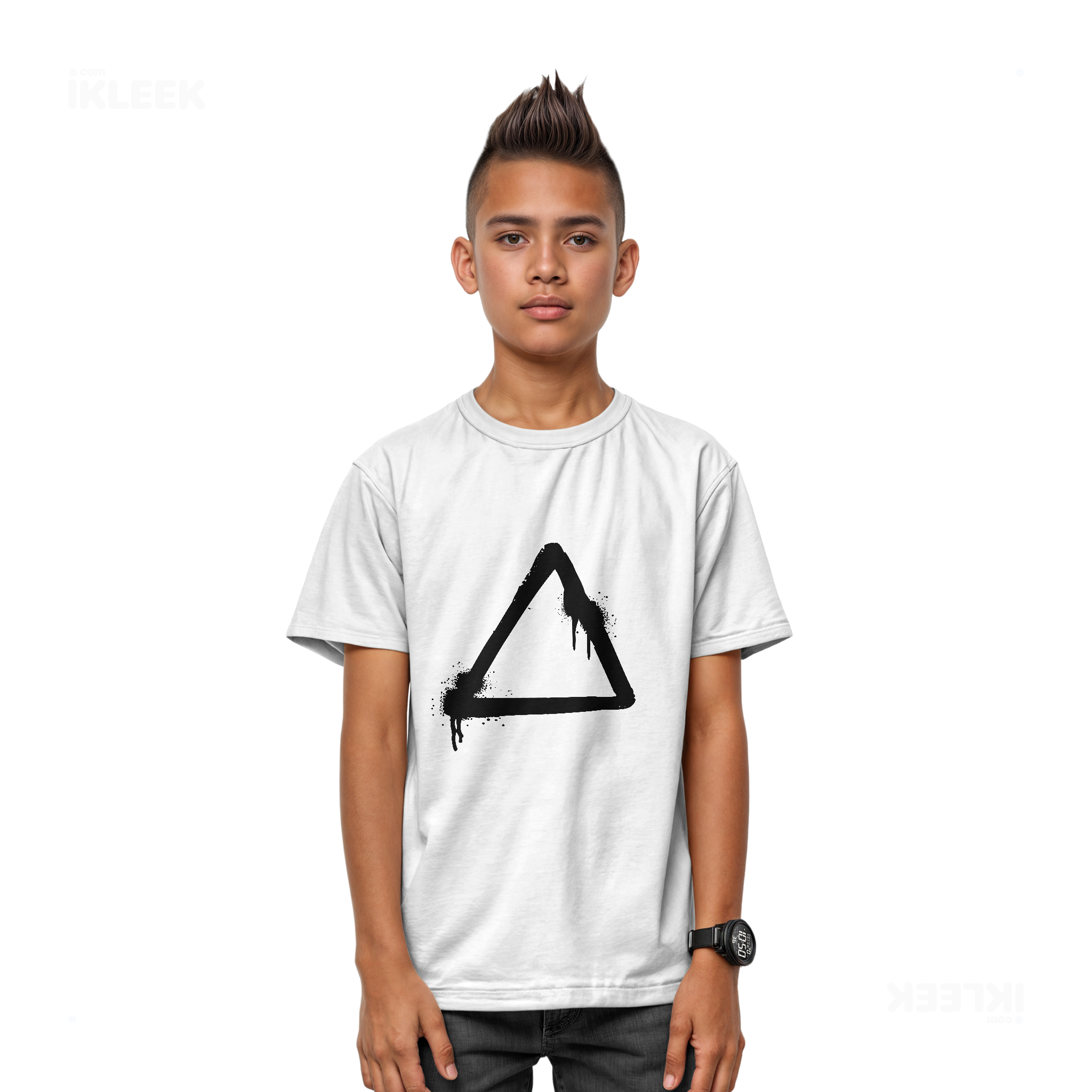 RisingTriangle Youth T Shirt 03 White