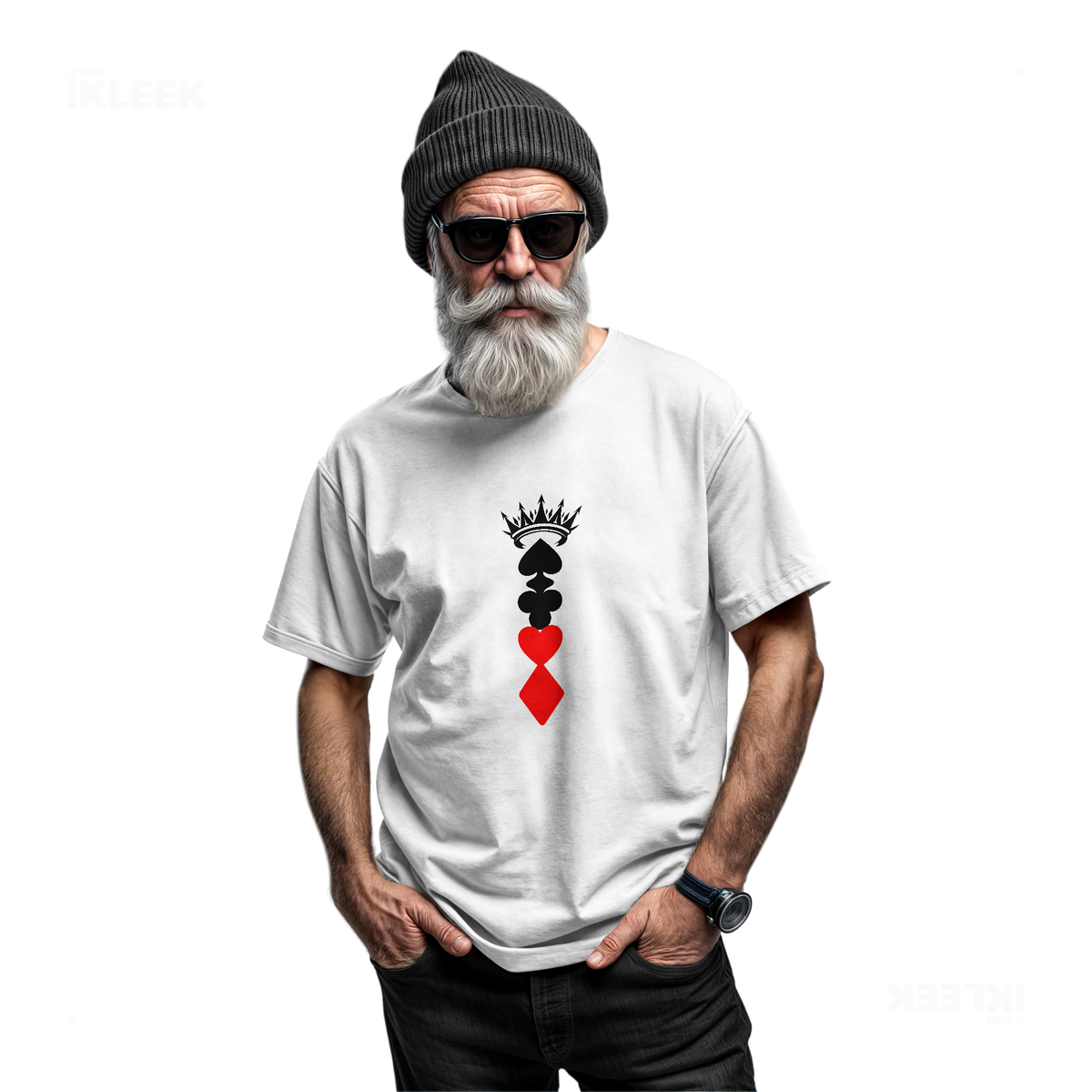 RoyalSuitStack Adult T Shirt 06 White
