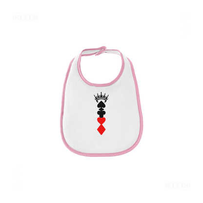 RoyalSuitStack Baby Bibs 01 White Pink