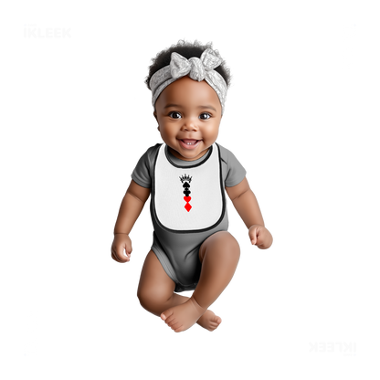 RoyalSuitStack Baby Bibs 04 White Black
