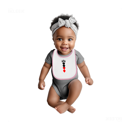 RoyalSuitStack Baby Bibs 04 White Pink