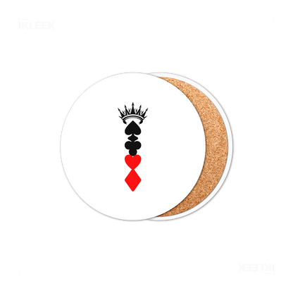 RoyalSuitStack Ceramic Coaster 01 Round