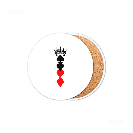 RoyalSuitStack Ceramic Coaster 01 Round