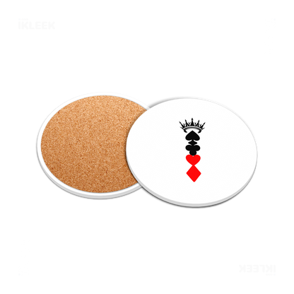 RoyalSuitStack Ceramic Coaster 05 Round