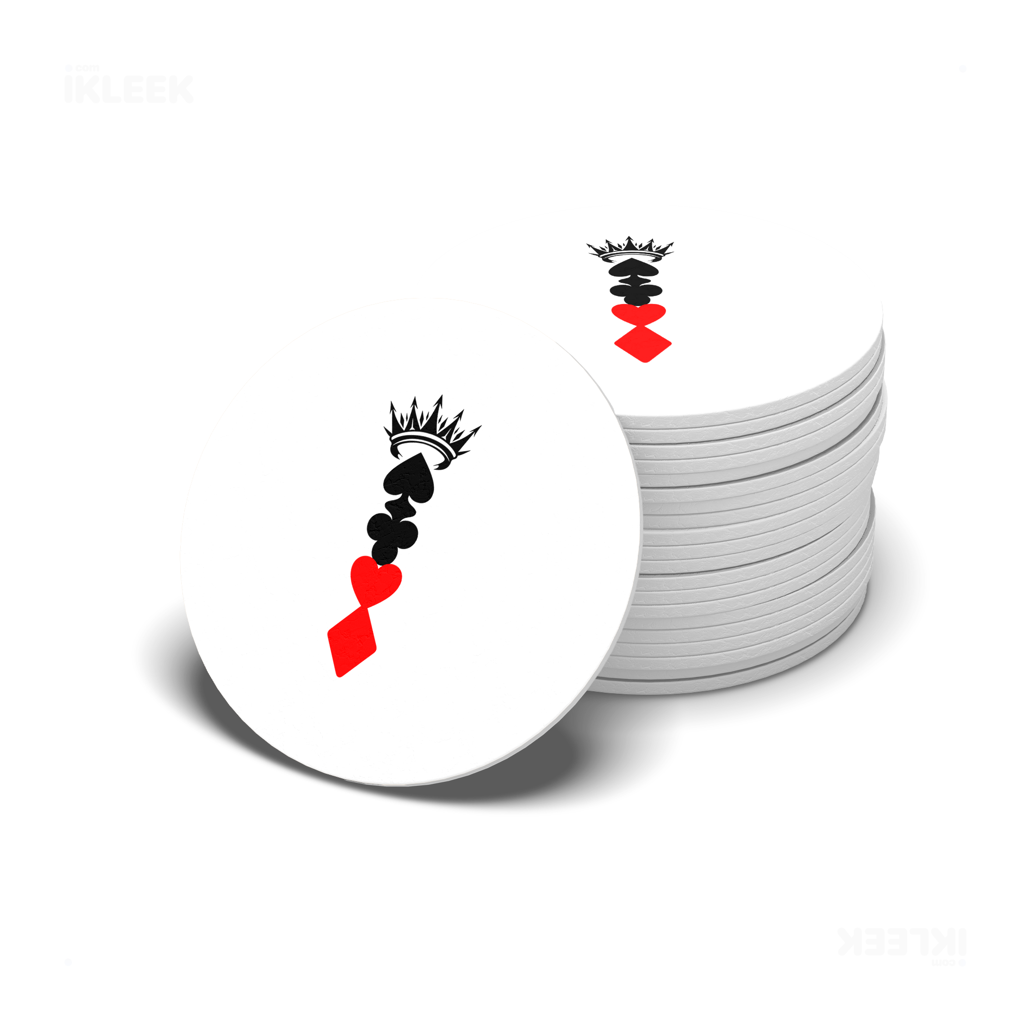 RoyalSuitStack Ceramic Coaster 06 Round