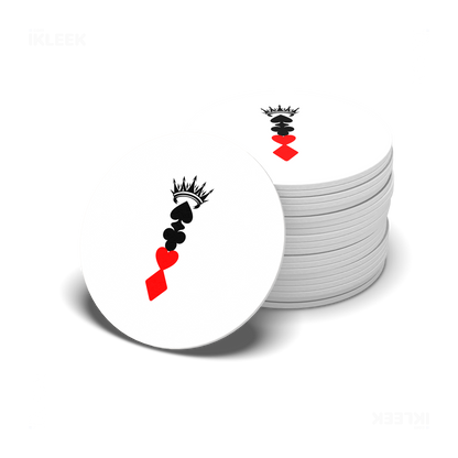 RoyalSuitStack Ceramic Coaster 06 Round