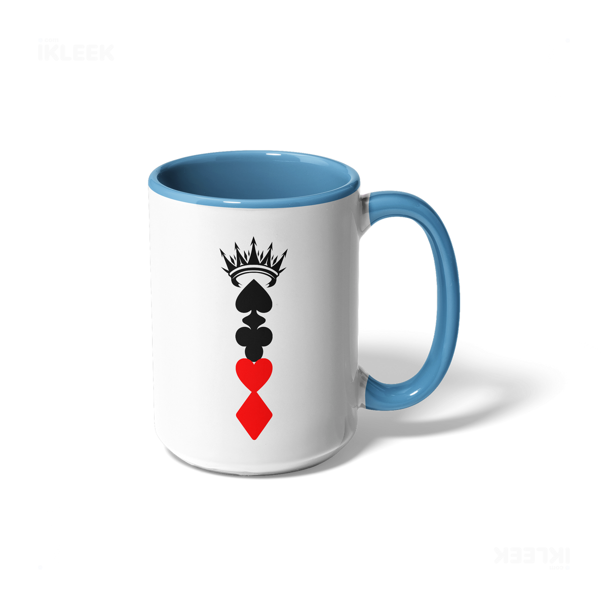RoyalSuitStack Ceramic Mug 01 White Lightblue