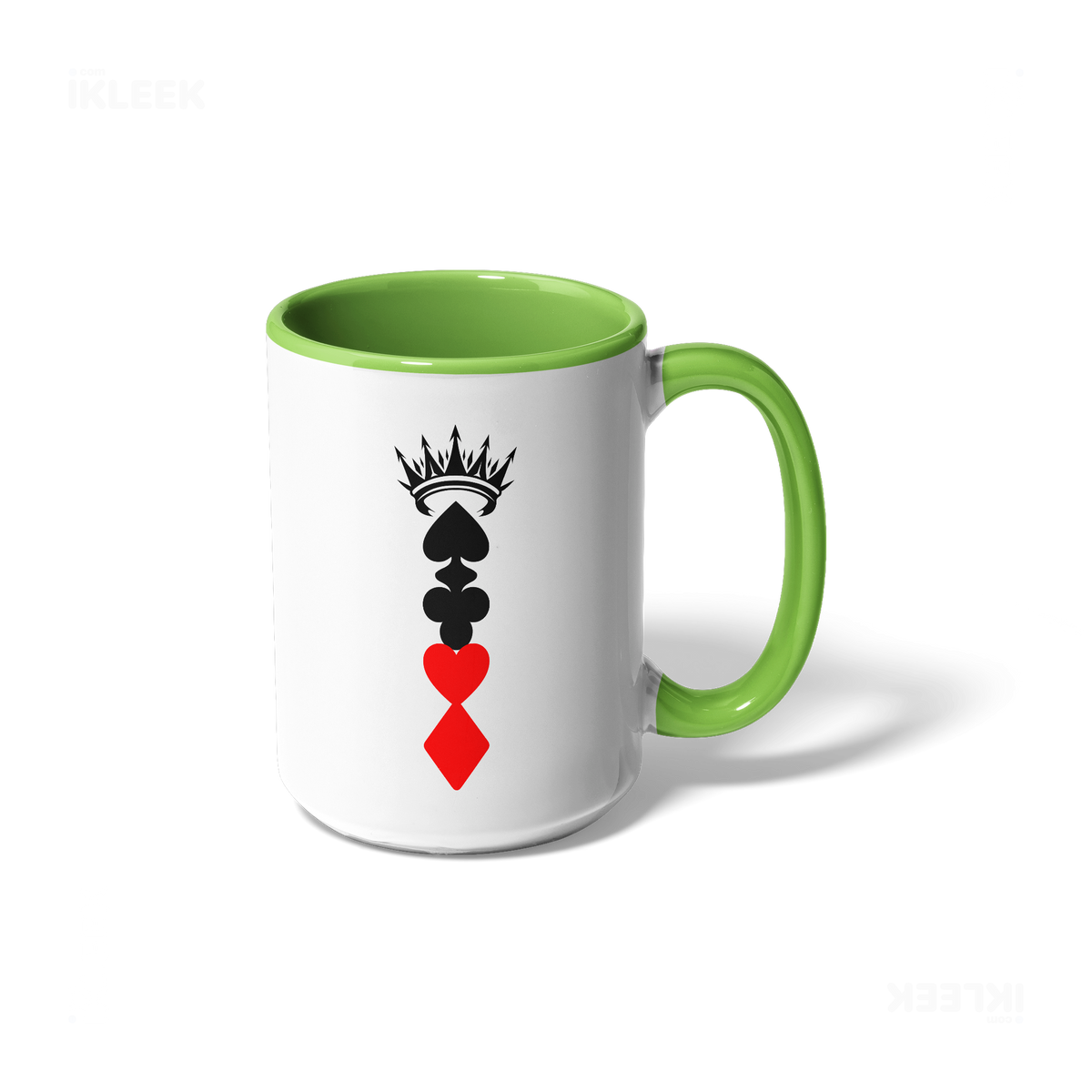 RoyalSuitStack Ceramic Mug 01 White Lightgreen