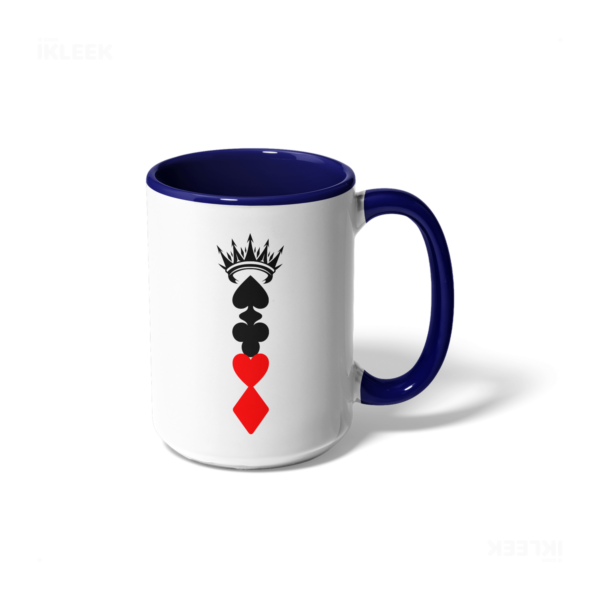 RoyalSuitStack Ceramic Mug 01 White Navy