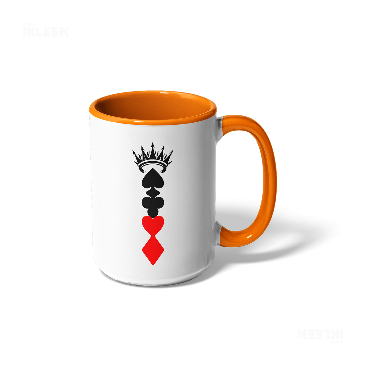 RoyalSuitStack Ceramic Mug 01 White Orange