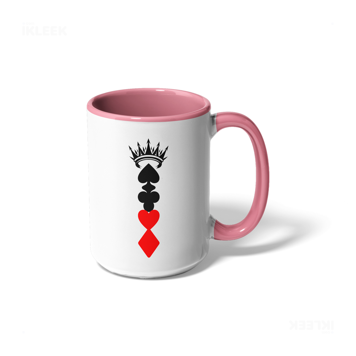 RoyalSuitStack Ceramic Mug 01 White Pink