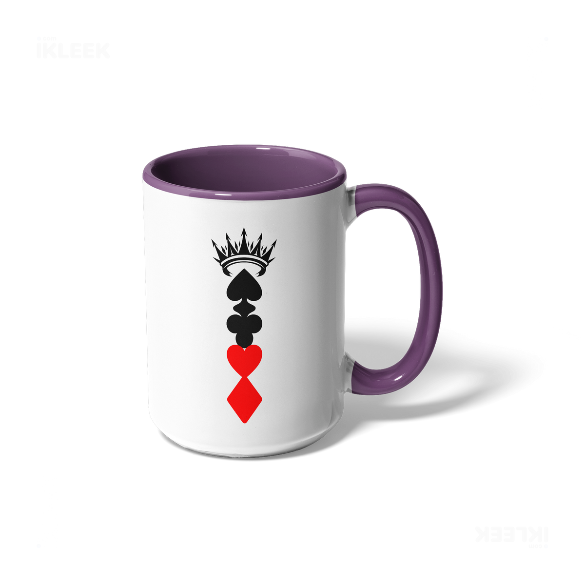 RoyalSuitStack Ceramic Mug 01 White Purple