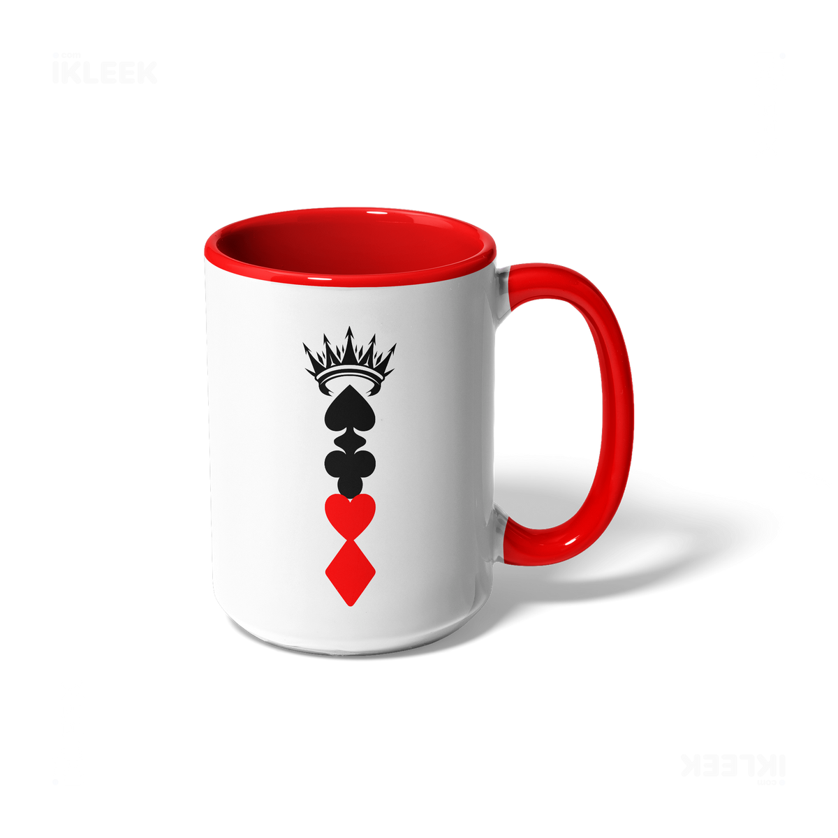 RoyalSuitStack Ceramic Mug 01 White Red