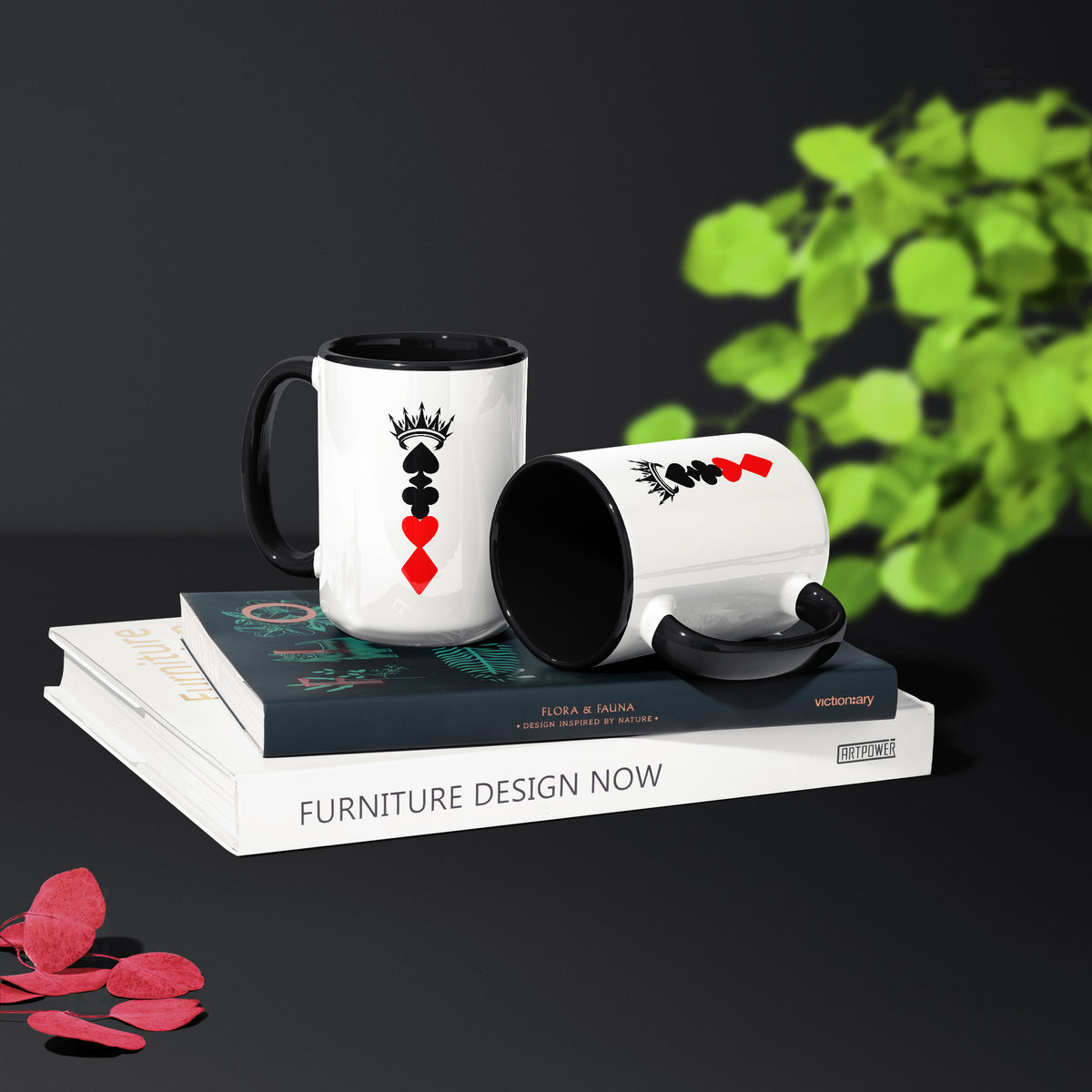 RoyalSuitStack Ceramic Mug 02 White Black