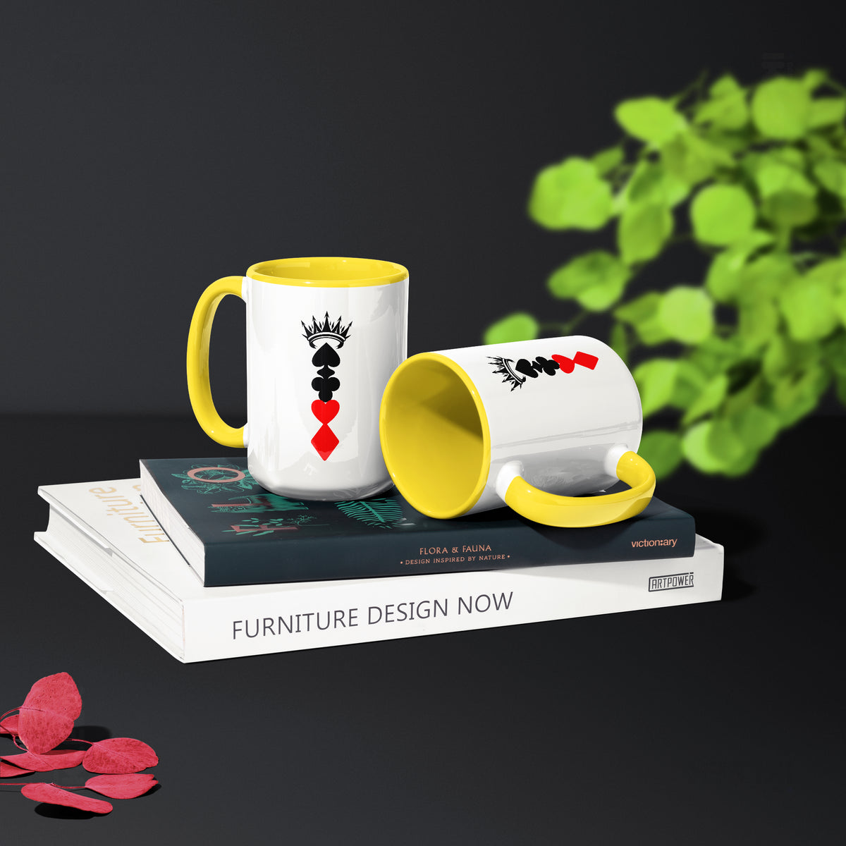 RoyalSuitStack Ceramic Mug 02 White Yellow