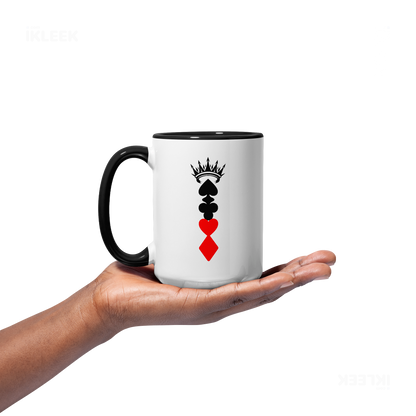 RoyalSuitStack Ceramic Mug 03 White Black