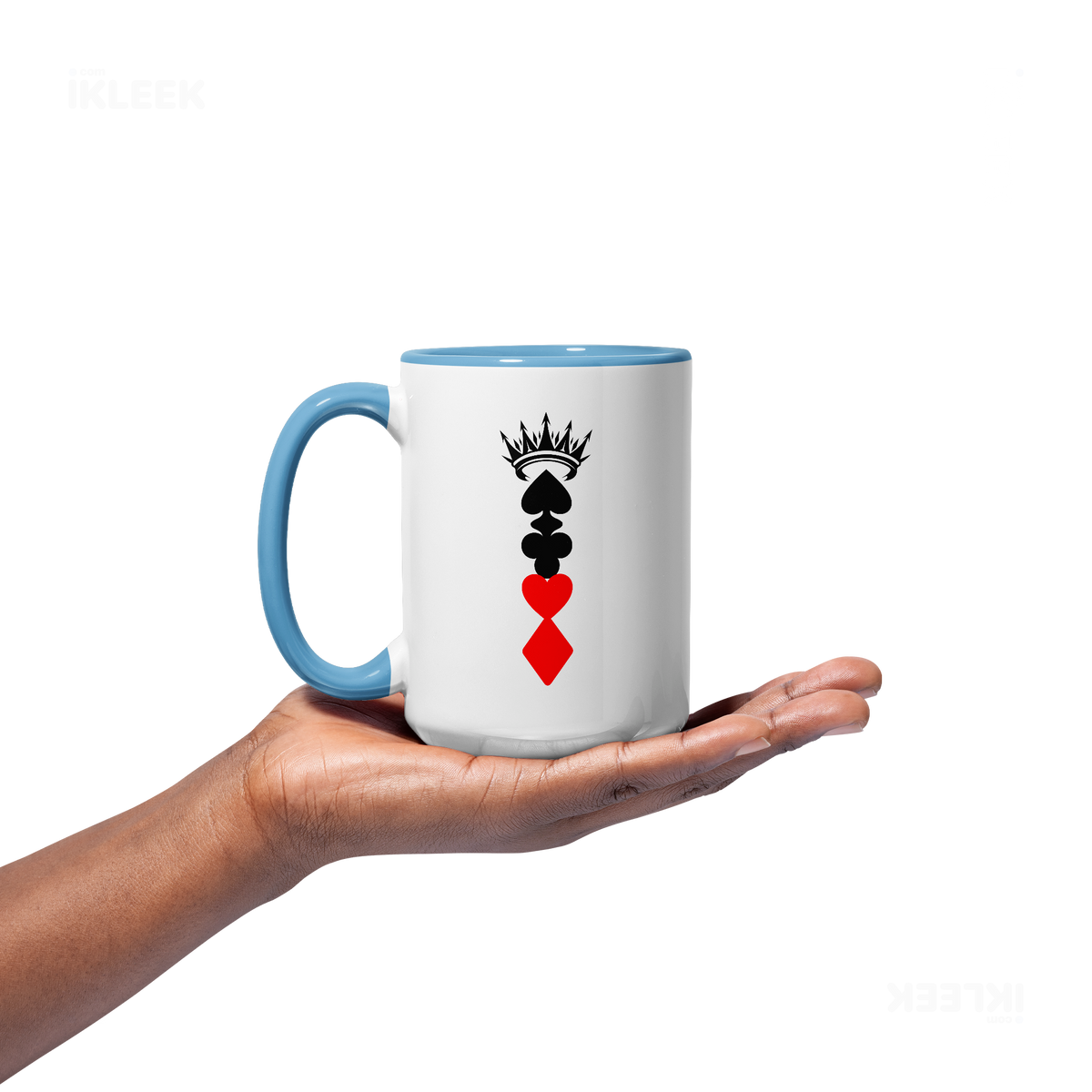 RoyalSuitStack Ceramic Mug 03 White Lightblue