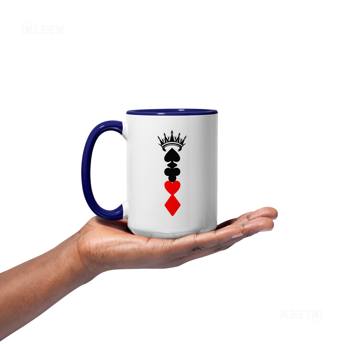 RoyalSuitStack Ceramic Mug 03 White Navy