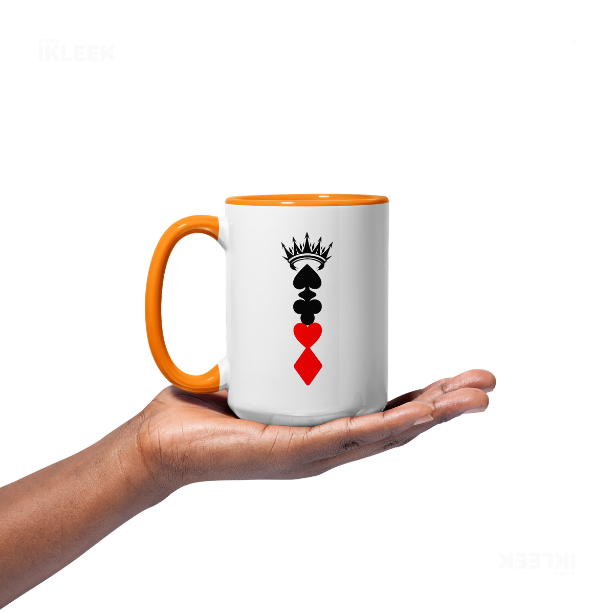 RoyalSuitStack Ceramic Mug 03 White Orange