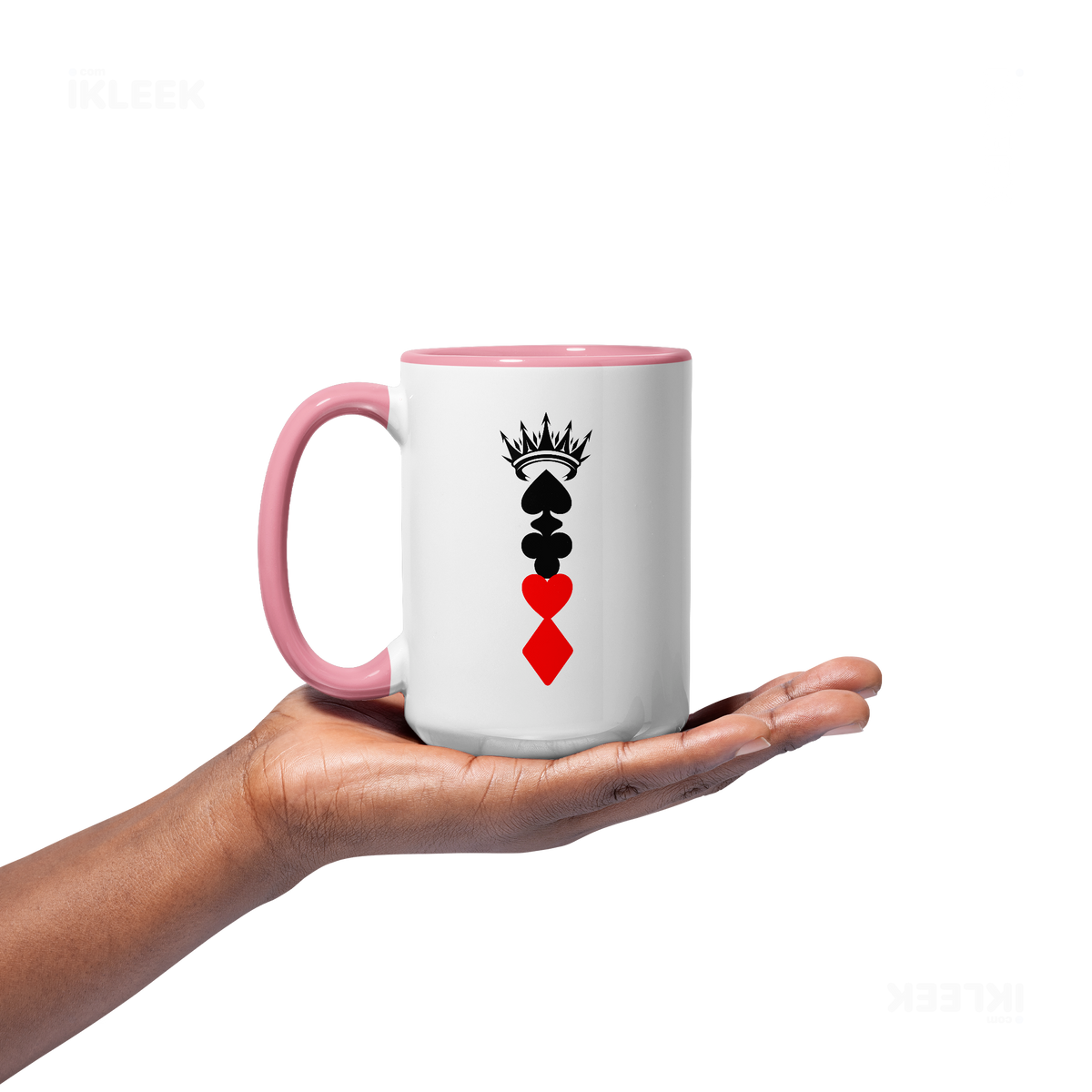 RoyalSuitStack Ceramic Mug 03 White Pink
