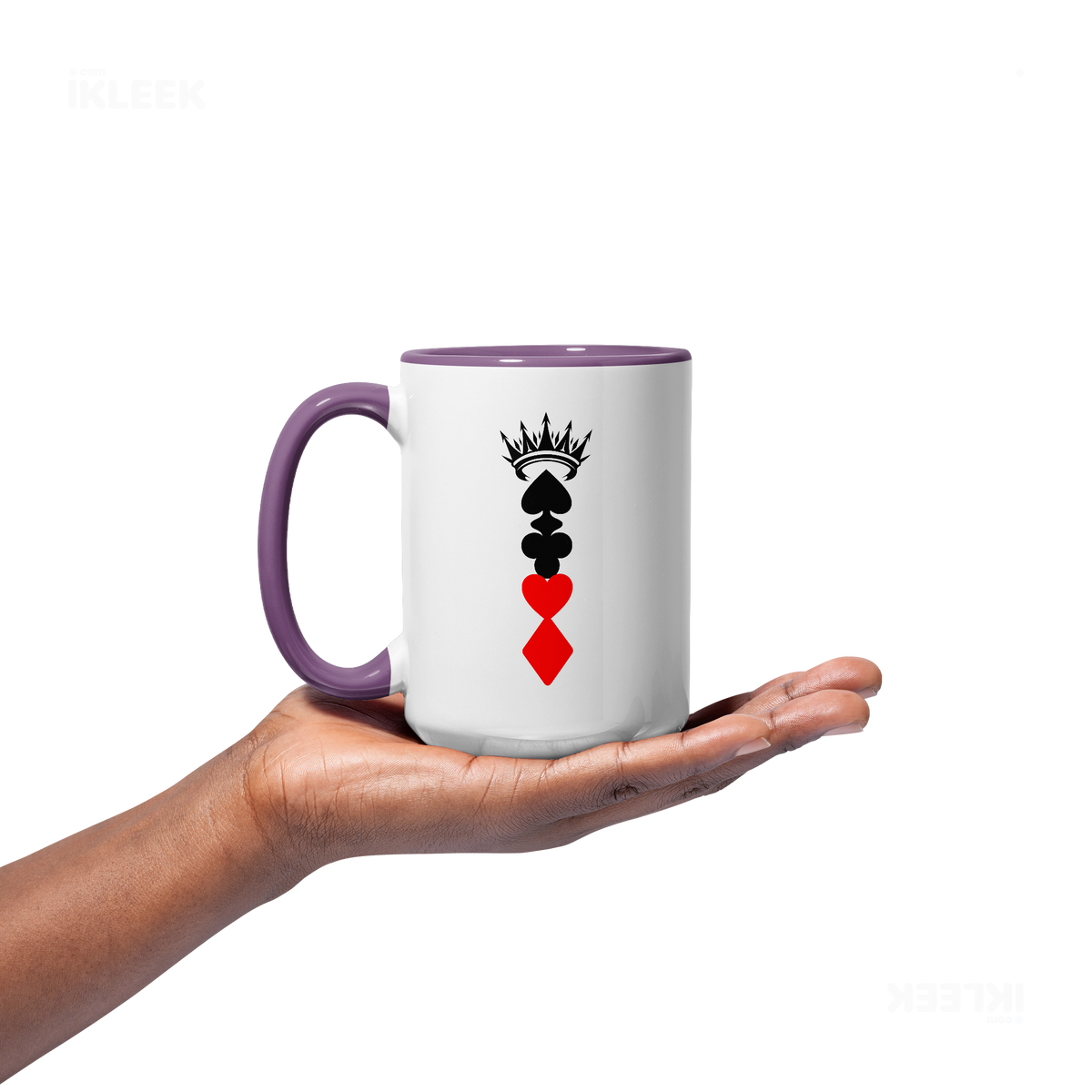 RoyalSuitStack Ceramic Mug 03 White Purple