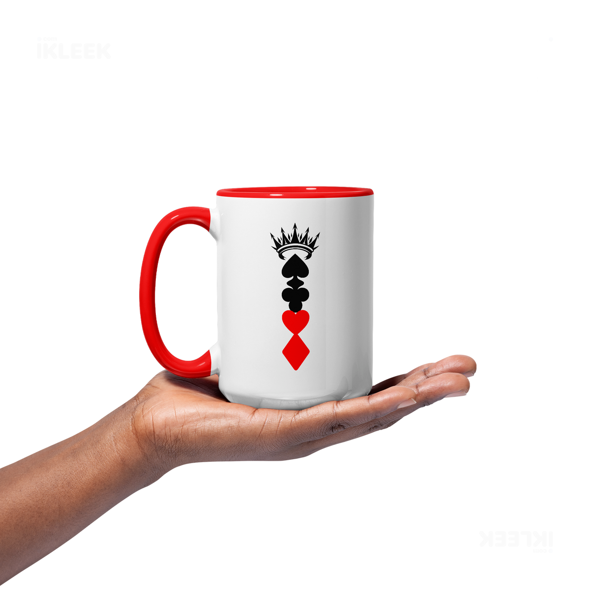 RoyalSuitStack Ceramic Mug 03 White Red