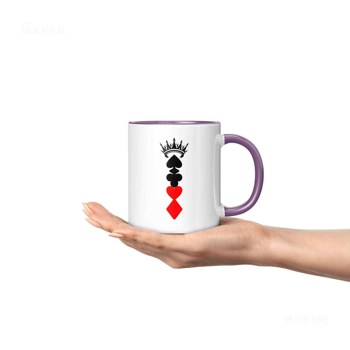 RoyalSuitStack Ceramic Mug 04 White Purple