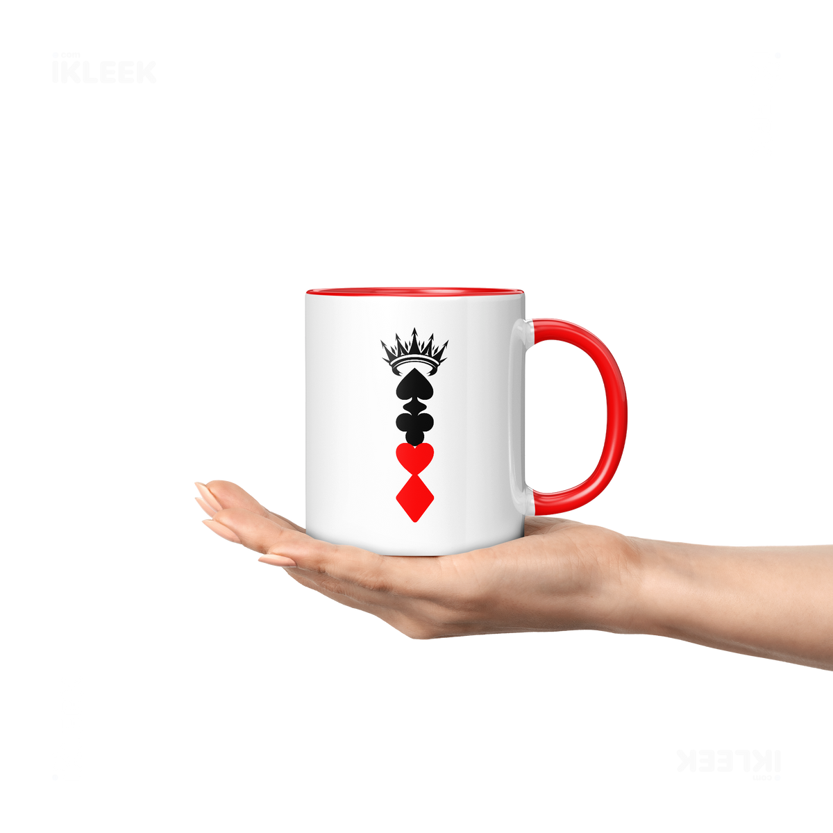 RoyalSuitStack Ceramic Mug 04 White Red