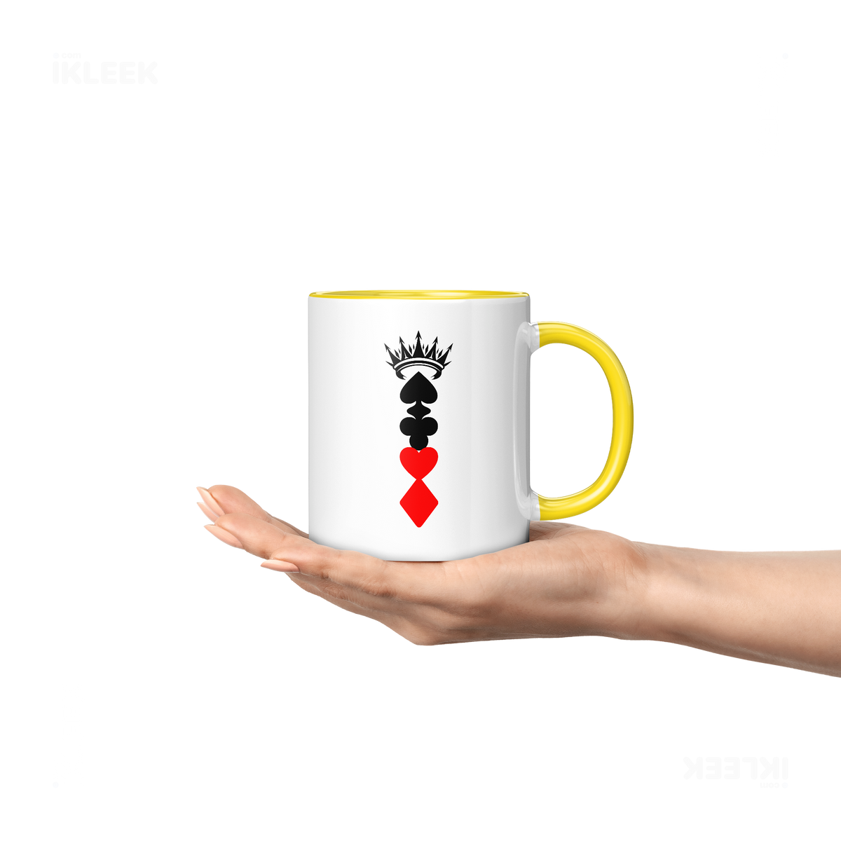 RoyalSuitStack Ceramic Mug 04 White Yellow