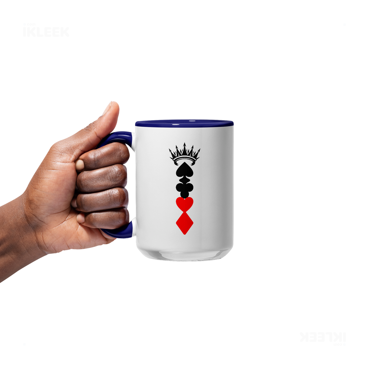 RoyalSuitStack Ceramic Mug 05 White Navy