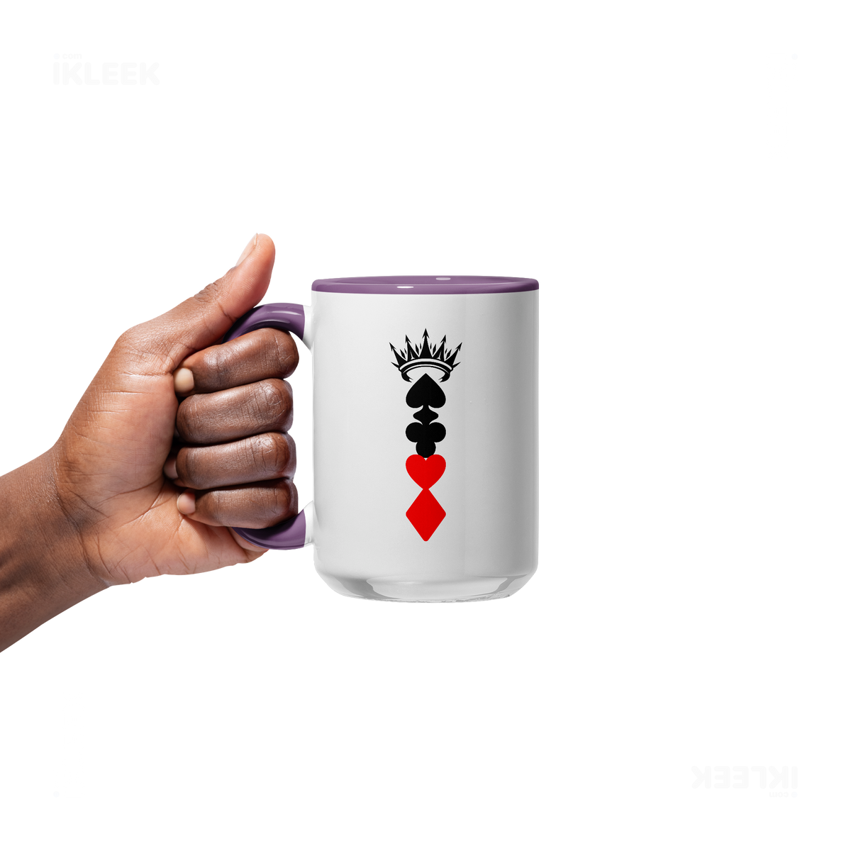 RoyalSuitStack Ceramic Mug 05 White Purple