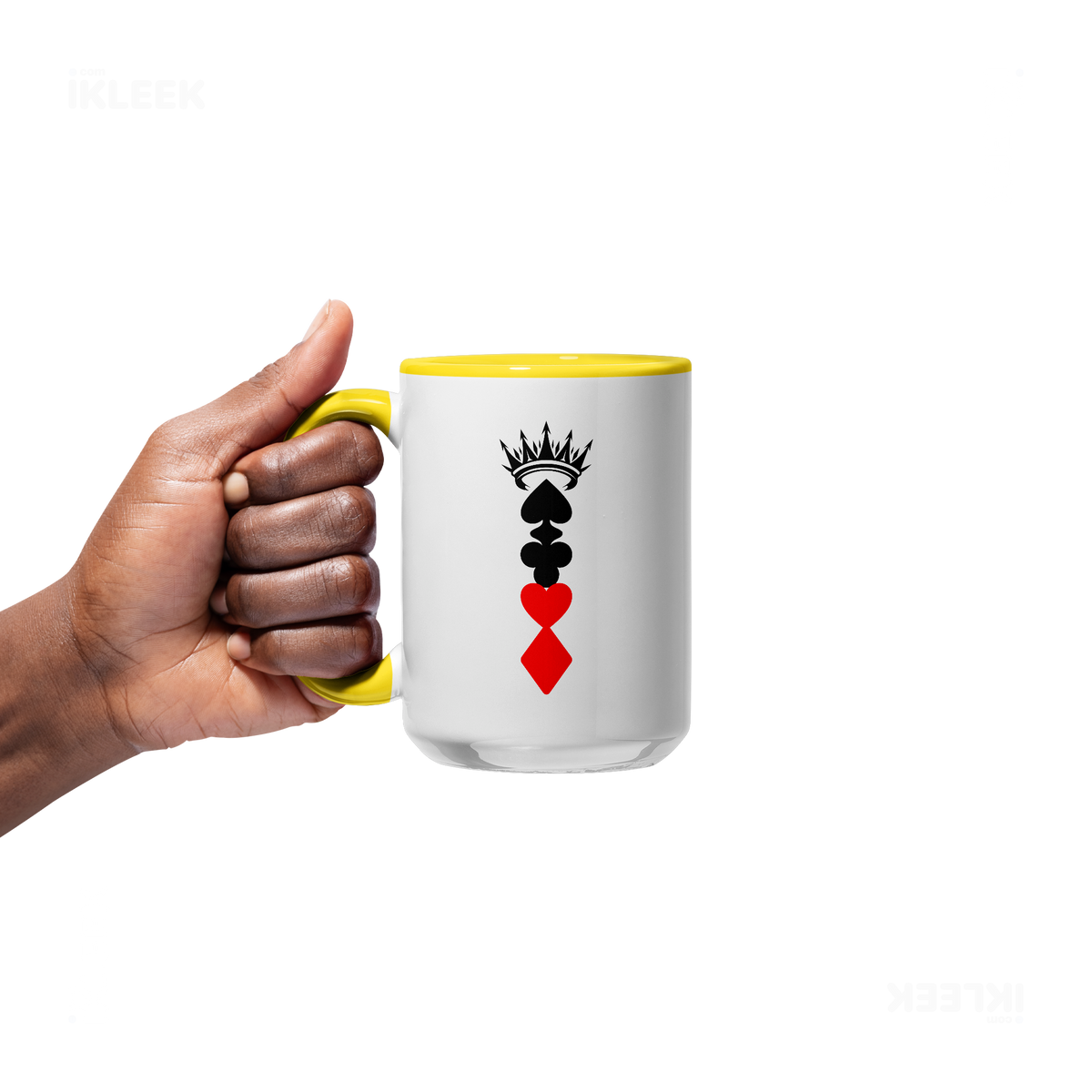 RoyalSuitStack Ceramic Mug 05 White Yellow