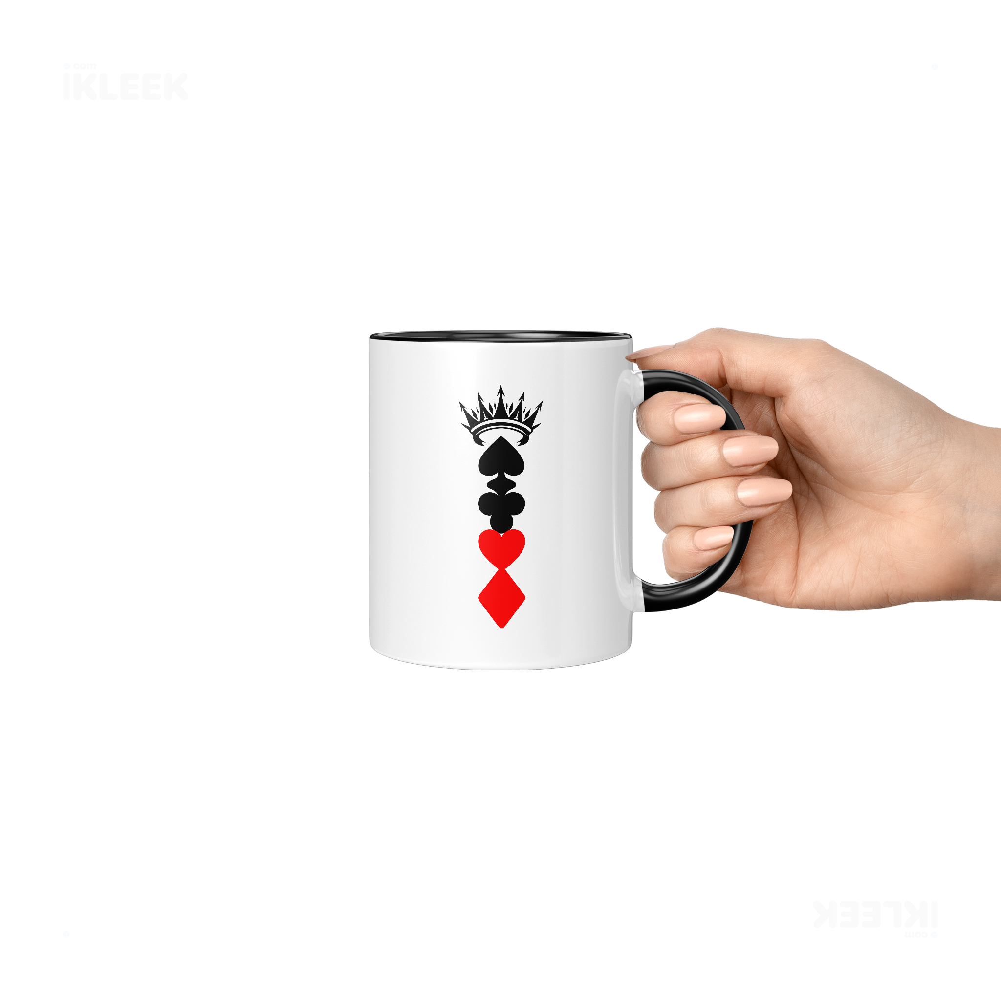 RoyalSuitStack Ceramic Mug 06 White Black