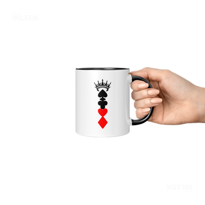 RoyalSuitStack Ceramic Mug 06 White Black