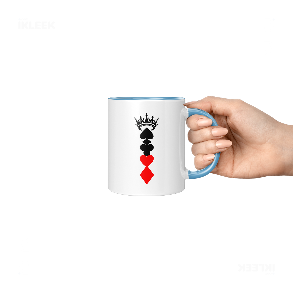 RoyalSuitStack Ceramic Mug 06 White Lightblue