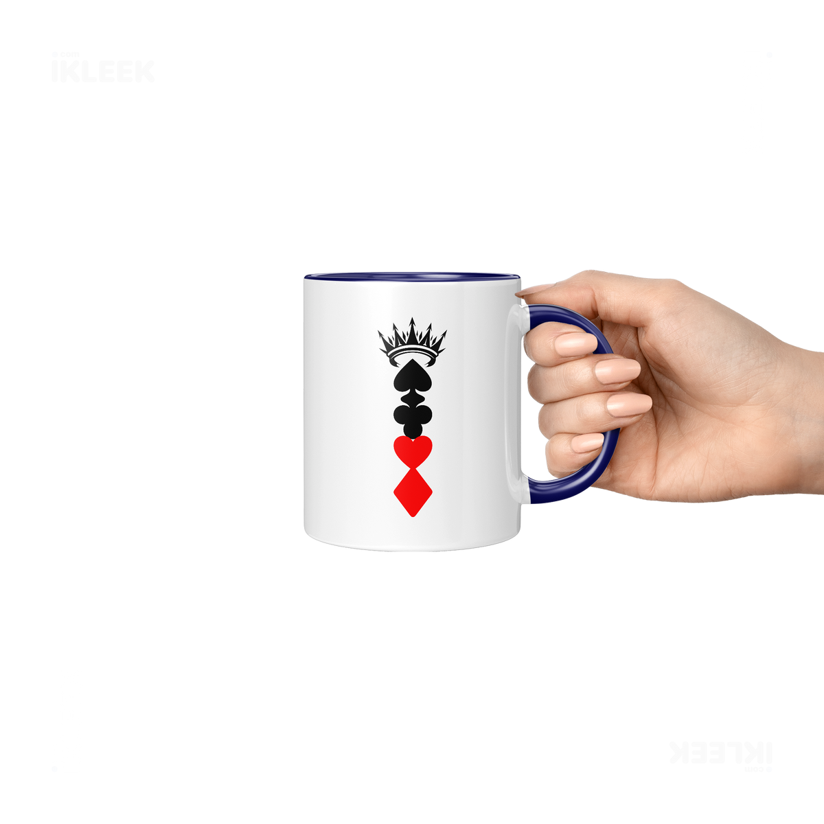 RoyalSuitStack Ceramic Mug 06 White Navy