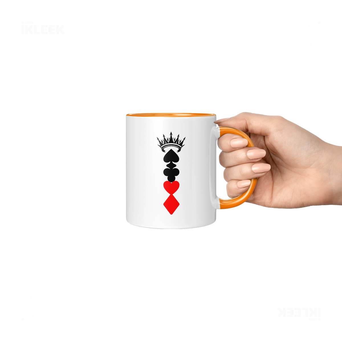RoyalSuitStack Ceramic Mug 06 White Orange