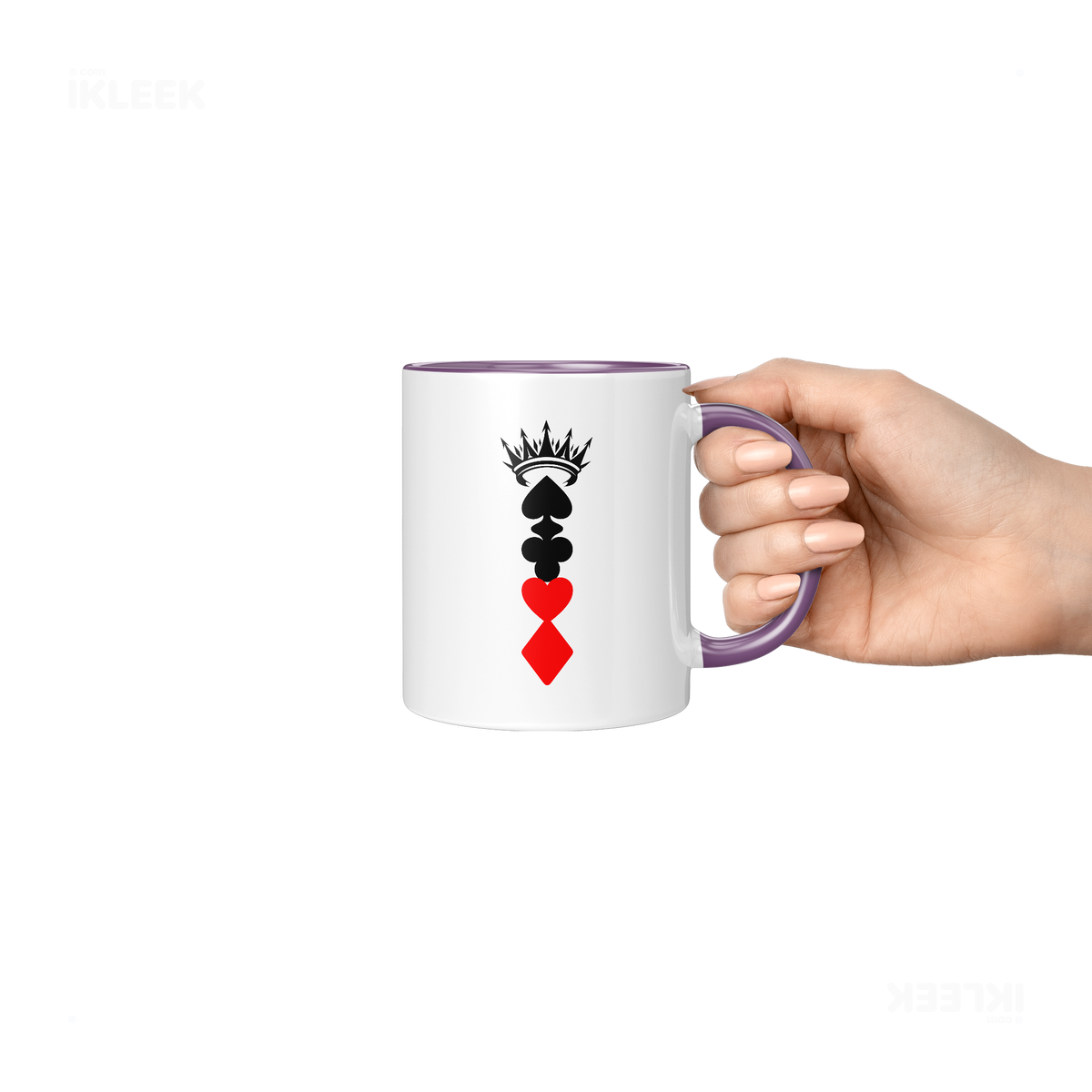 RoyalSuitStack Ceramic Mug 06 White Purple