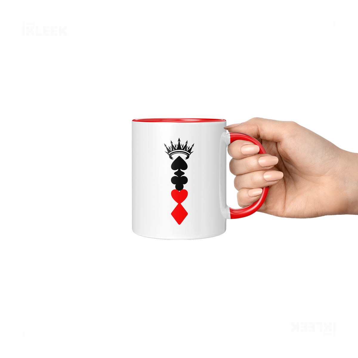RoyalSuitStack Ceramic Mug 06 White Red