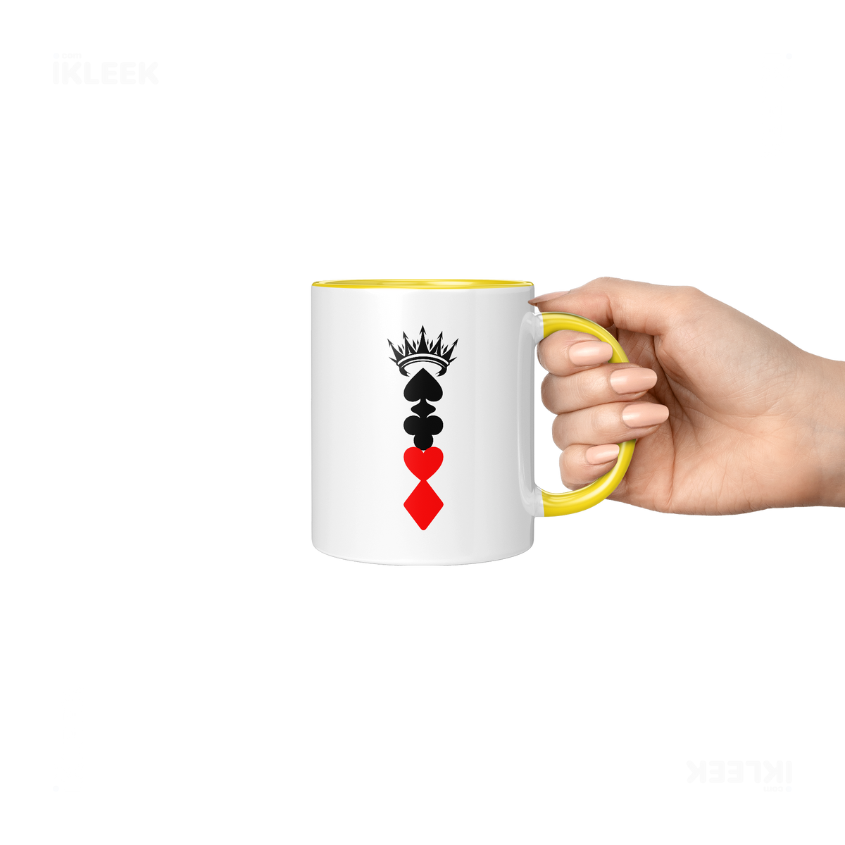 RoyalSuitStack Ceramic Mug 06 White Yellow