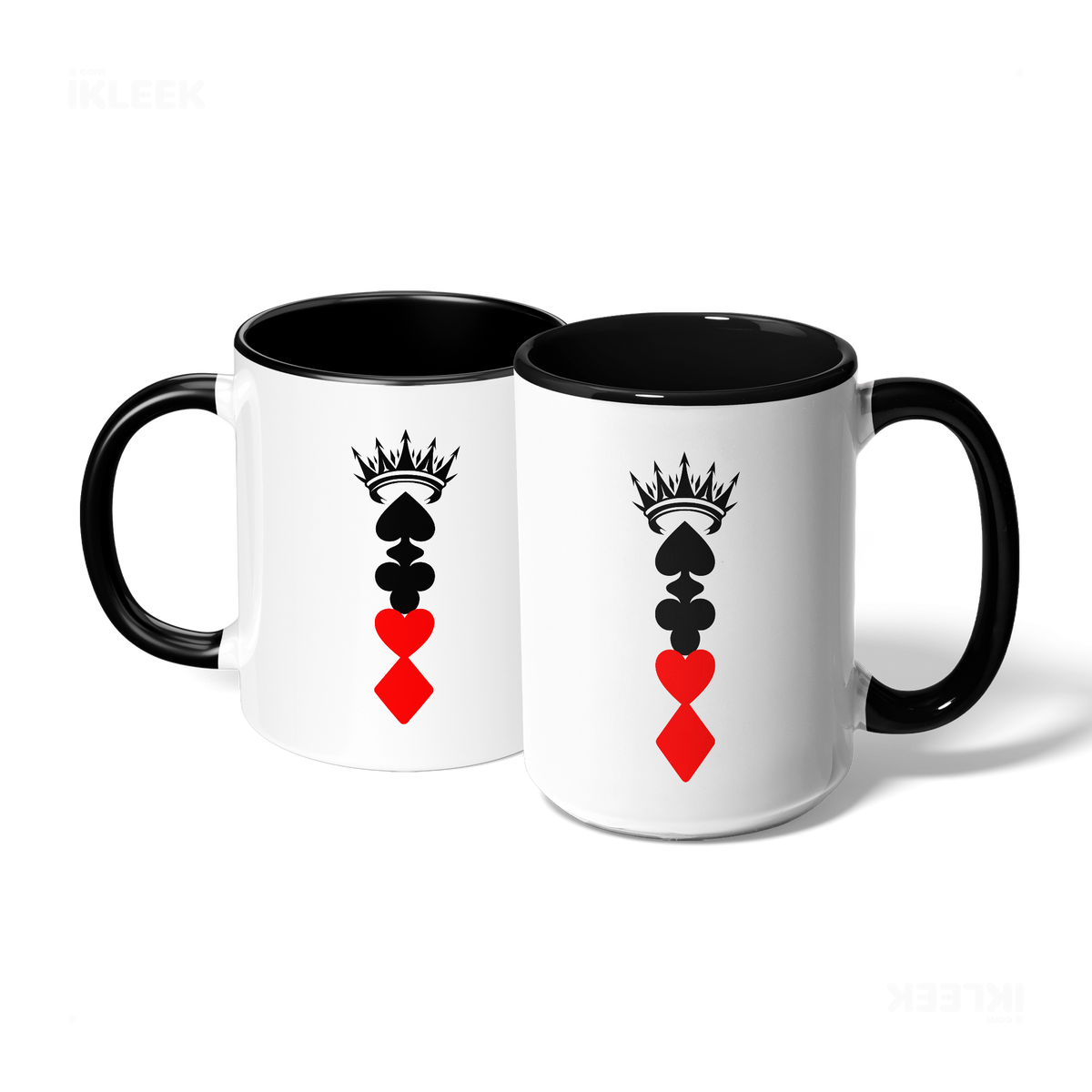 RoyalSuitStack Ceramic Mug 07 White Black