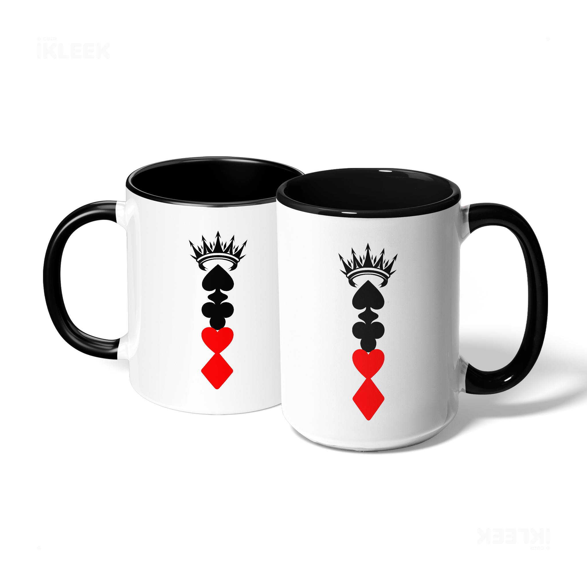 RoyalSuitStack Ceramic Mug 07 White Black