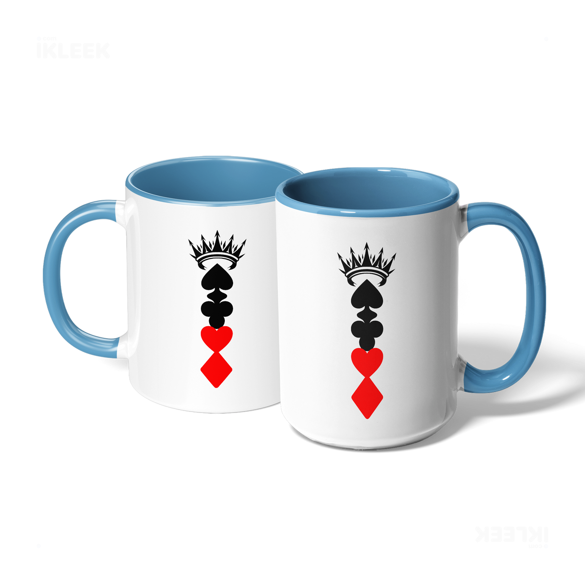 RoyalSuitStack Ceramic Mug 07 White Lightblue