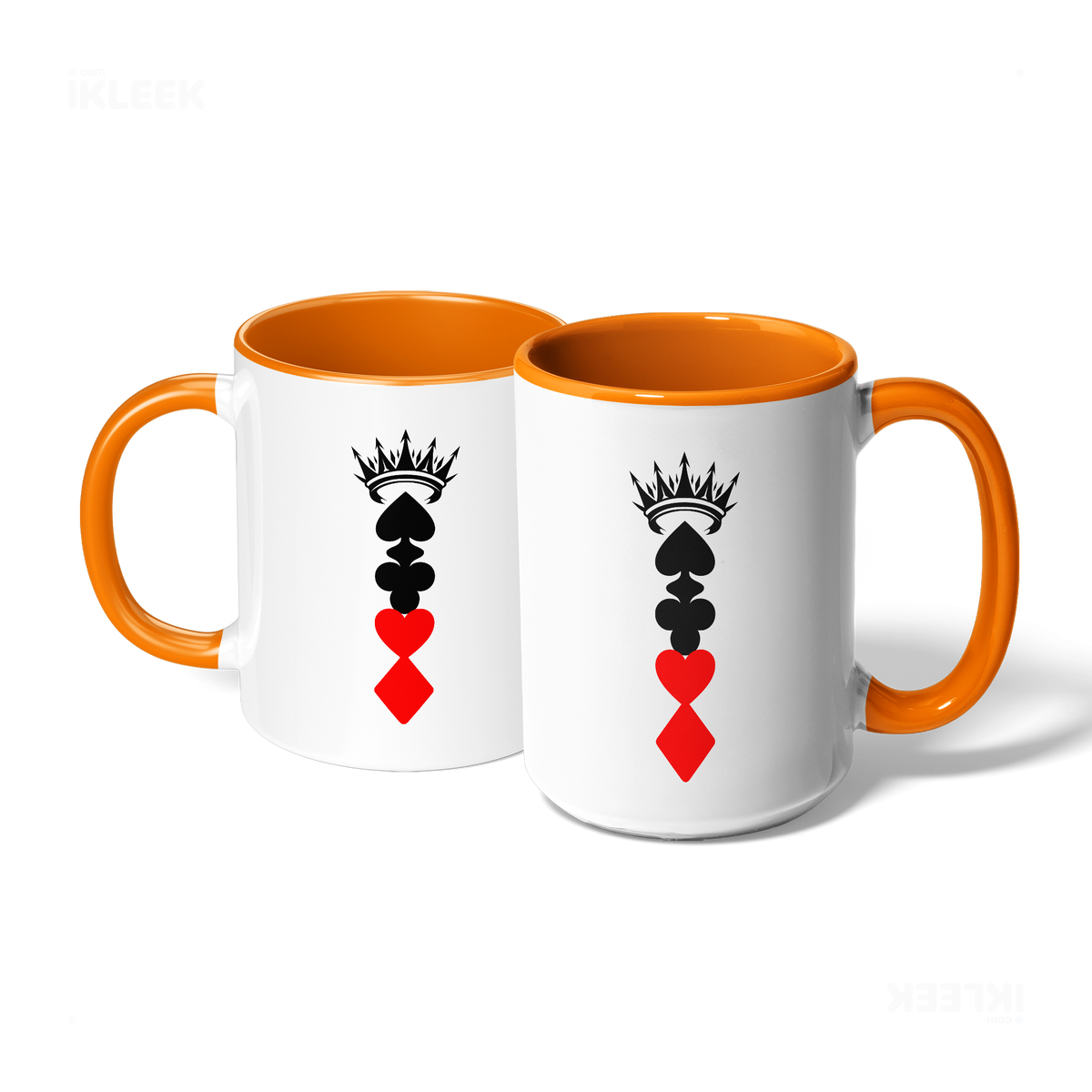 RoyalSuitStack Ceramic Mug 07 White Orange
