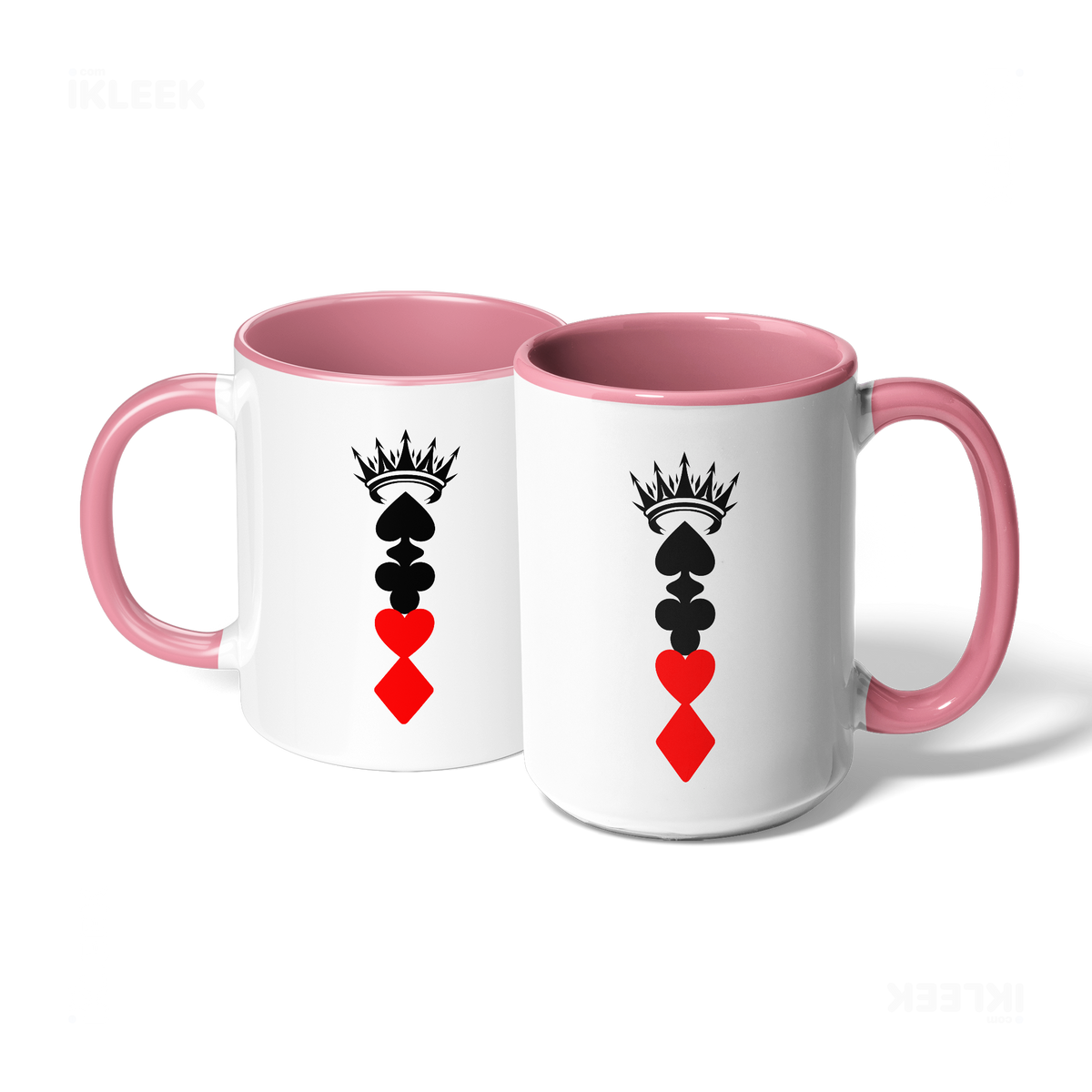 RoyalSuitStack Ceramic Mug 07 White Pink