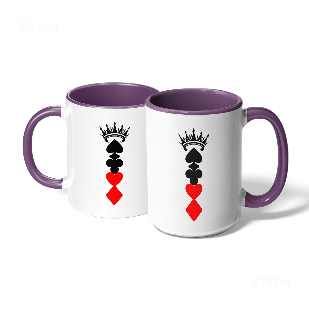 RoyalSuitStack Ceramic Mug 07 White Purple