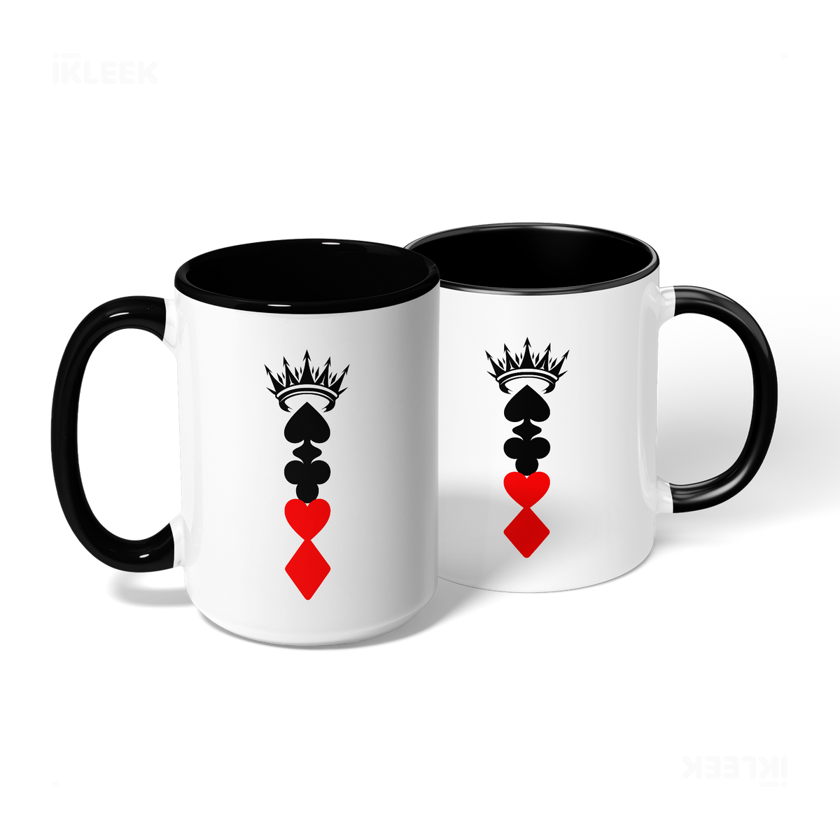 RoyalSuitStack Ceramic Mug 08 White Black