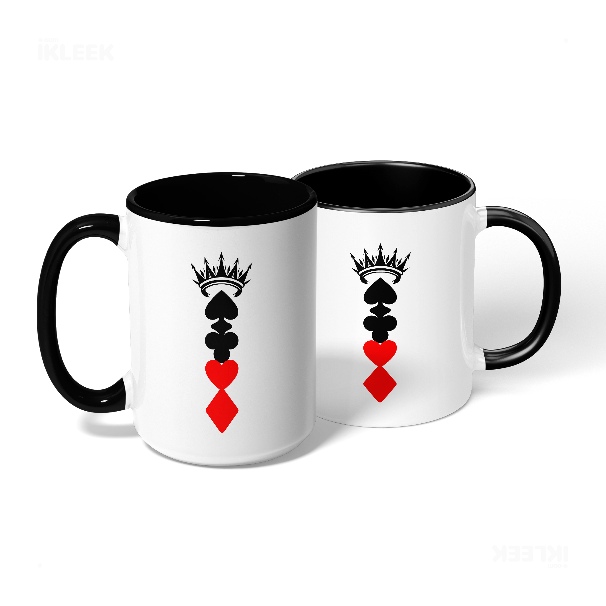 RoyalSuitStack Ceramic Mug 08 White Black